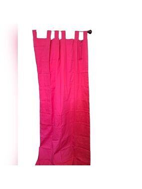 HOT pink Tab top Curtain panel WAMSUTTA Springs cotton chic Barbiecore 41x84"